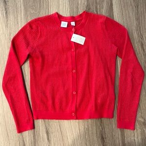Gap kids red cardigan M